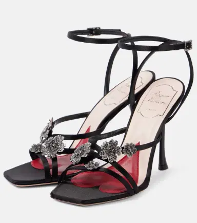 Roger Vivier I Love Vivier Flower 100 satin sandals | Thumbnail 4 Roger Vivier I Love Vivier Flower 100 satin sandals | Thumbnail 4