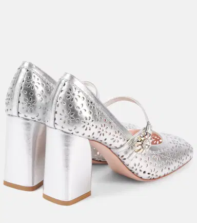 Roger Vivier Très Vivier metallic leather Mary Jane pumps | Thumbnail 4