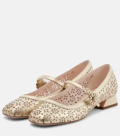 Roger Vivier New Très Vivier 25 leather Mary Jane pumps | Thumbnail 4