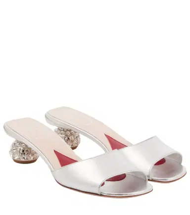 Roger Vivier Embellished leather mules | Thumbnail 1