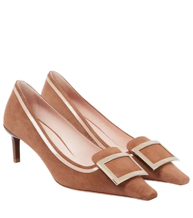Roger Vivier Viv' Canard 55 buckle-detail suede pumps