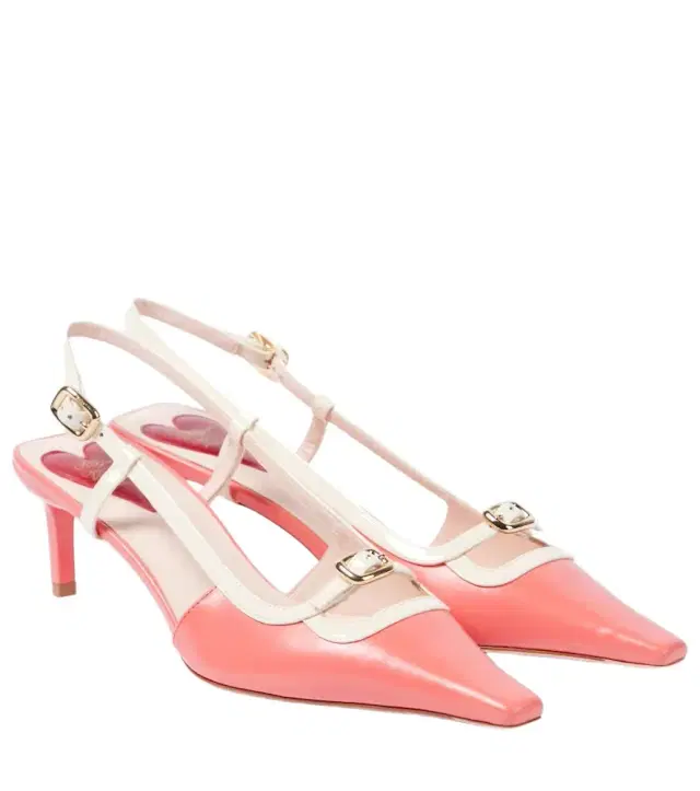 Roger Vivier Viv' Canard 55 leather slingback pumps