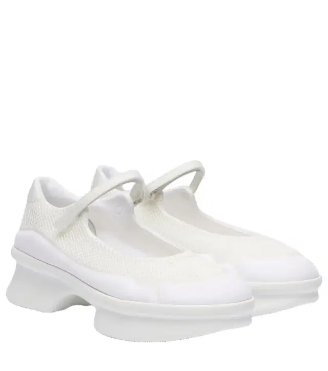 Wavy mesh Mary Jane flats