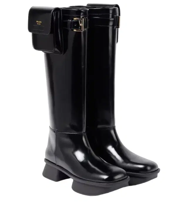 Leather knee-high boots