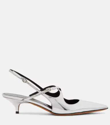 Proenza Schouler Slash 40 mirrored leather slingback pumps | Thumbnail 2 Proenza Schouler Slash 40 mirrored leather slingback pumps | Thumbnail 2