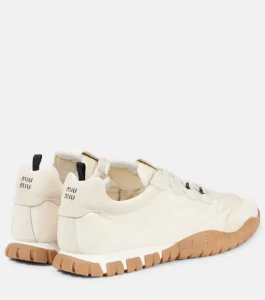 Miu Miu Tyre suede-trimmed sneakers | Thumbnail 3 Miu Miu Tyre suede-trimmed sneakers | Thumbnail 3