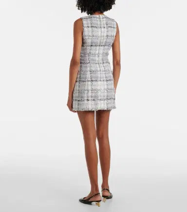 Dolce & Gabbana Checked lamé tweed minidress | Thumbnail 5