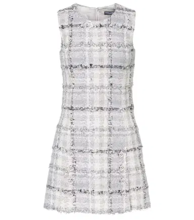 Dolce & Gabbana Checked lamé tweed minidress | Thumbnail 1