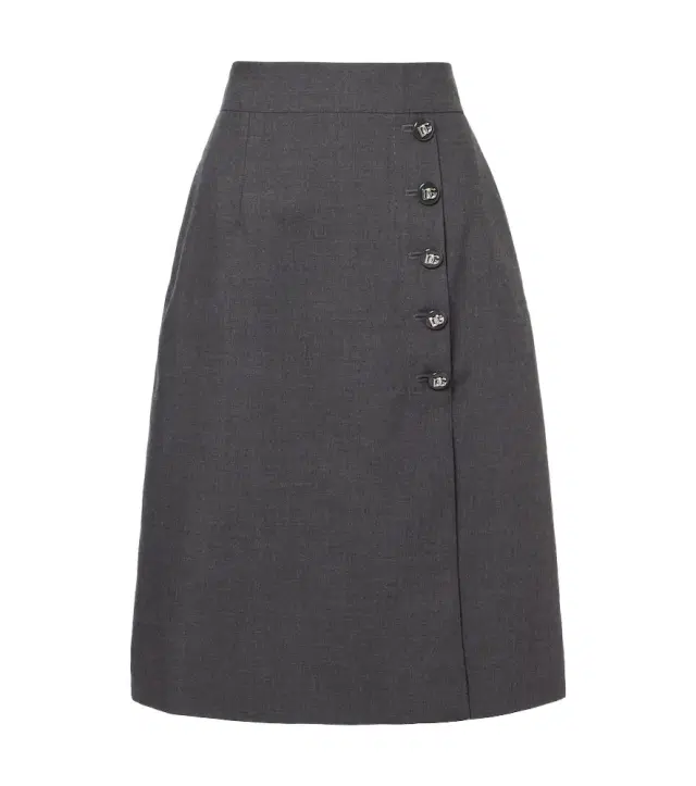 Virgin wool midi skirt
