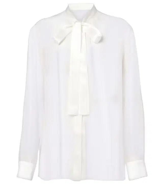 Dolce & Gabbana Bow-detail silk chiffon shirt