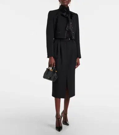 Dolce & Gabbana Cropped wool-blend jacket | Thumbnail 2