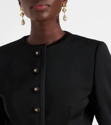 Dolce & Gabbana Cropped wool-blend jacket | Thumbnail 4