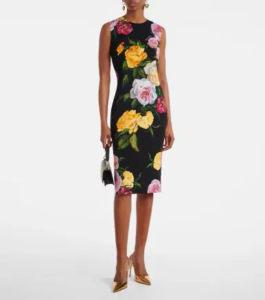 Dolce & Gabbana Floral silk-blend midi dress | Thumbnail 2
