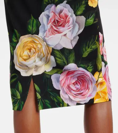 Dolce & Gabbana Floral silk-blend midi dress | Thumbnail 3
