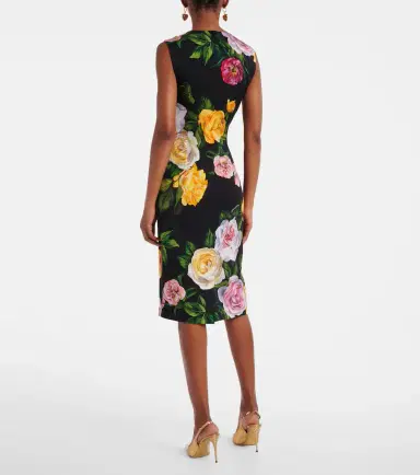 Dolce & Gabbana Floral silk-blend midi dress | Thumbnail 5