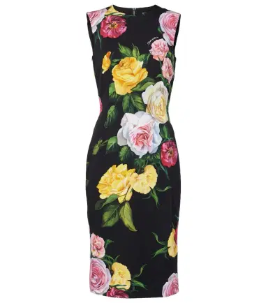 Dolce & Gabbana Floral silk-blend midi dress | Thumbnail 1