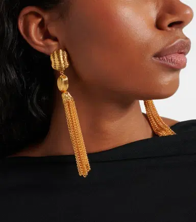 Jennifer Behr Arthella gold-plated drop earrings | Thumbnail 2
