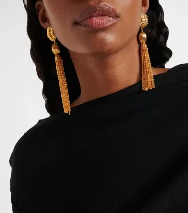 Jennifer Behr Arthella gold-plated drop earrings | Thumbnail 3