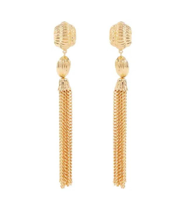Jennifer Behr Arthella gold-plated drop earrings