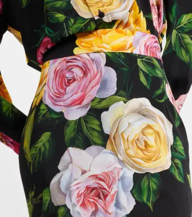 Dolce & Gabbana Floral silk-blend charmeuse midi skirt | Thumbnail 3