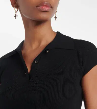 Dolce & Gabbana Ribbed-knit polo shirt | Thumbnail 5