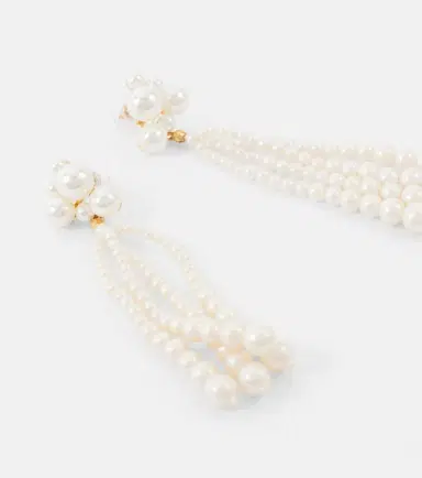 Jennifer Behr Charlena drop earrings with pearls | Thumbnail 5 Jennifer Behr Charlena drop earrings with pearls | Thumbnail 5