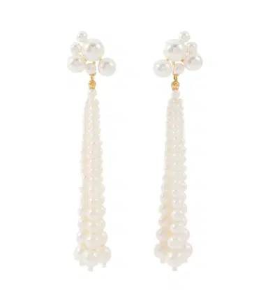 Jennifer Behr Charlena drop earrings with pearls | Thumbnail 1 Jennifer Behr Charlena drop earrings with pearls | Thumbnail 1