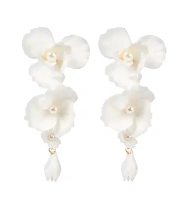Jennifer Behr Mariam floral drop earrings | Thumbnail 1