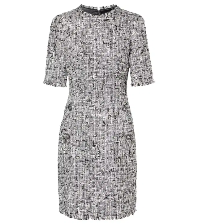 Dolce & Gabbana DG tweed lamé minidress