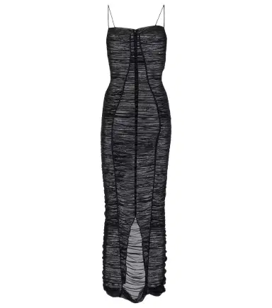 Dolce & Gabbana Sheer draped tulle midi dress | Thumbnail 1