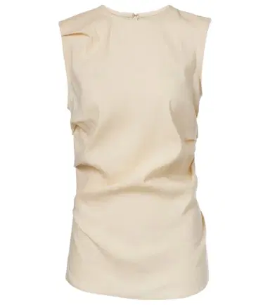 Proenza Schouler White Label Anoushka ruched linen-blend top | Thumbnail 1