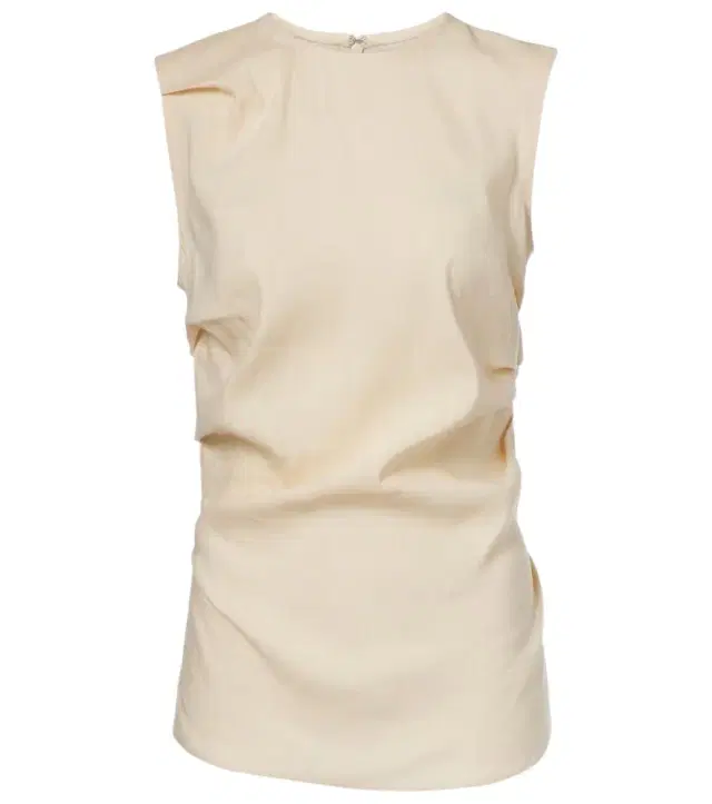 Proenza Schouler White Label Anoushka ruched linen-blend top