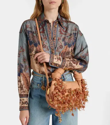 Zimmermann Foam beaded leather shoulder bag | Thumbnail 5 Zimmermann Foam beaded leather shoulder bag | Thumbnail 5