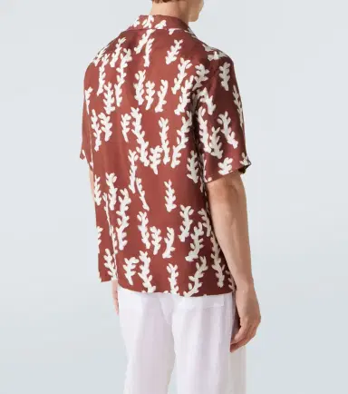 Zegna Printed silk bowling shirt | Thumbnail 4