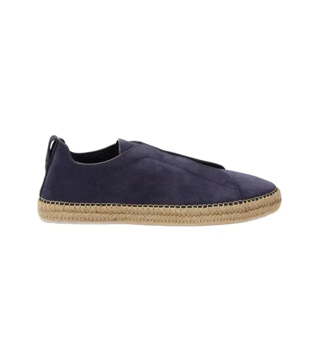 Triple Stitch suede espadrilles