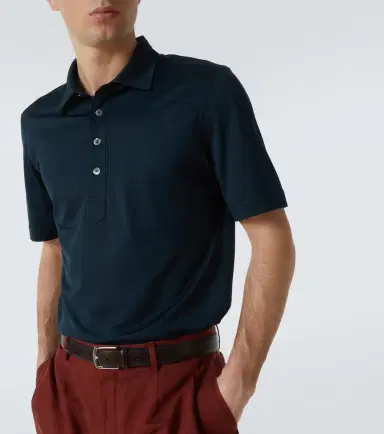 Zegna Silk and cotton polo shirt | Thumbnail 5 Zegna Silk and cotton polo shirt | Thumbnail 5