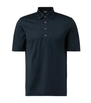 Zegna Silk and cotton polo shirt | Thumbnail 1 Zegna Silk and cotton polo shirt | Thumbnail 1