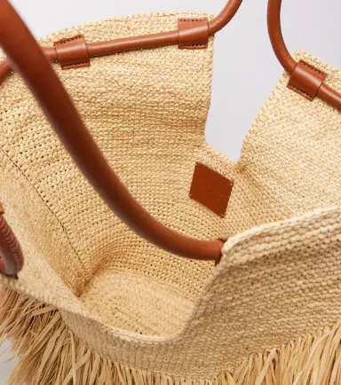 Zimmermann Goldentime Medium raffia tote bag | Thumbnail 2