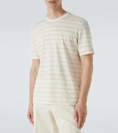 Zegna Striped linen and silk-blend T-shirt | Thumbnail 3 Zegna Striped linen and silk-blend T-shirt | Thumbnail 3