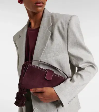 Magda Butrym Apolonia Small suede clutch | Thumbnail 3 Magda Butrym Apolonia Small suede clutch | Thumbnail 3