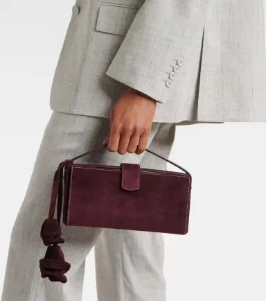 Magda Butrym Apolonia Small suede clutch | Thumbnail 4 Magda Butrym Apolonia Small suede clutch | Thumbnail 4