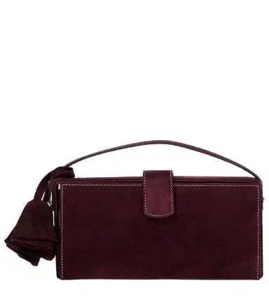 Magda Butrym Apolonia Small suede clutch | Thumbnail 1 Magda Butrym Apolonia Small suede clutch | Thumbnail 1