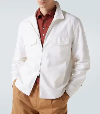 Zegna Cotton, linen, and silk jacket | Thumbnail 2 Zegna Cotton, linen, and silk jacket | Thumbnail 2