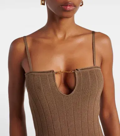 Jacquemus Sierra ribbed-knit midi dress | Thumbnail 4