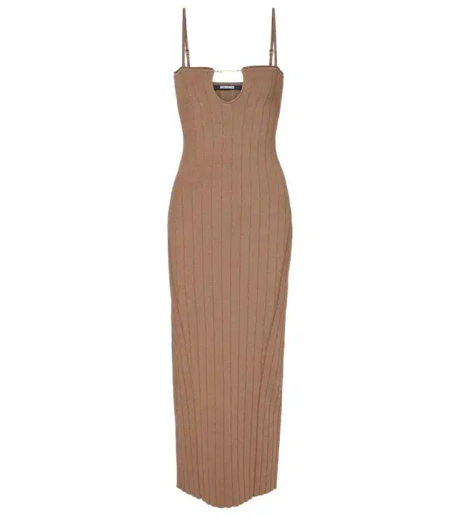 Jacquemus Sierra ribbed-knit midi dress