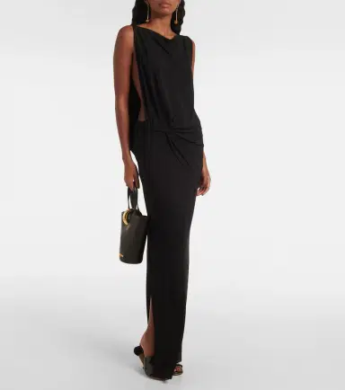 Jacquemus Peplo draped jersey maxi dress | Thumbnail 2