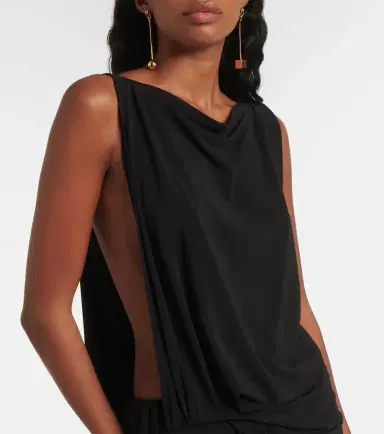 Jacquemus Peplo draped jersey maxi dress | Thumbnail 4