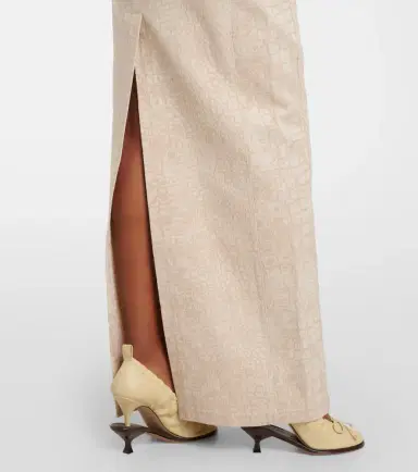 Jacquemus De-Nîmes croc-effect cotton maxi dress | Thumbnail 4