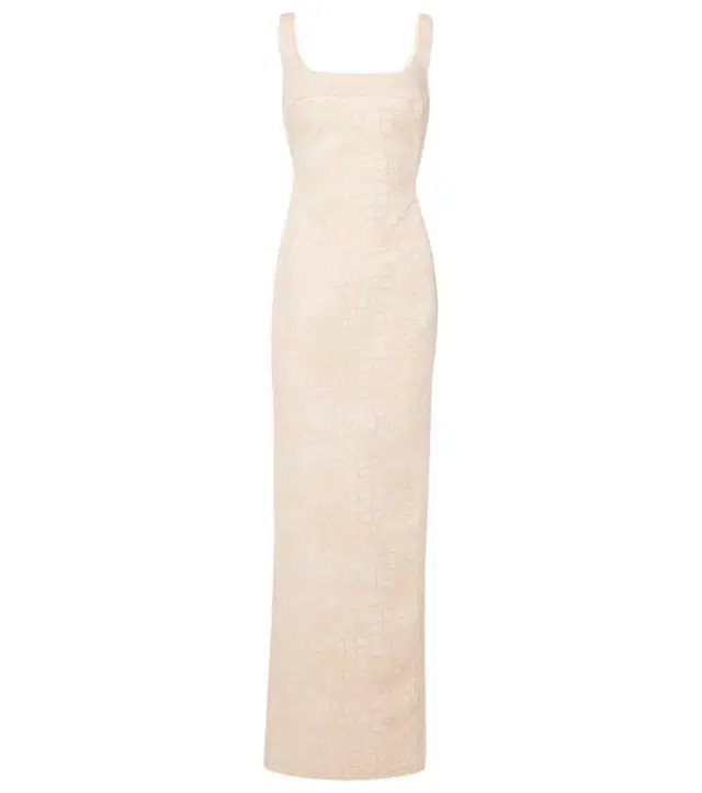 Jacquemus De-Nîmes croc-effect cotton maxi dress