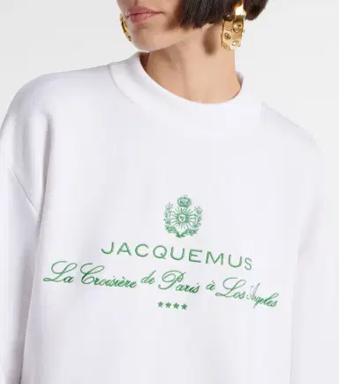 Jacquemus Vince embroidered cotton-blend sweatshirt | Thumbnail 3